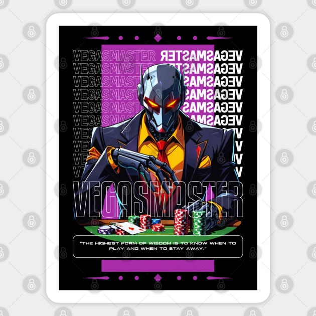 Vegas Master Robot Gambler Magnet by UB design